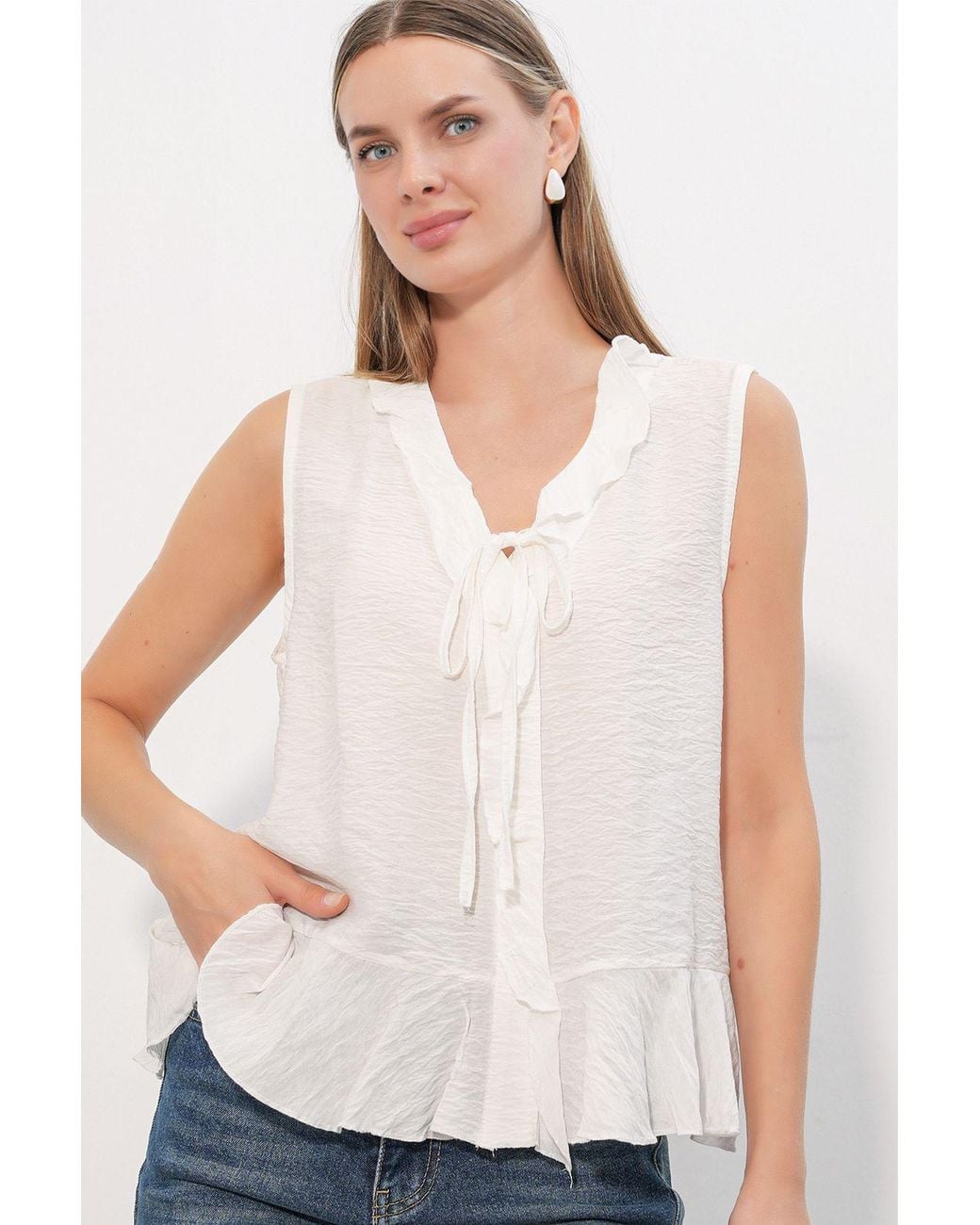 Bigdart White Viscose-Nylon Shirt