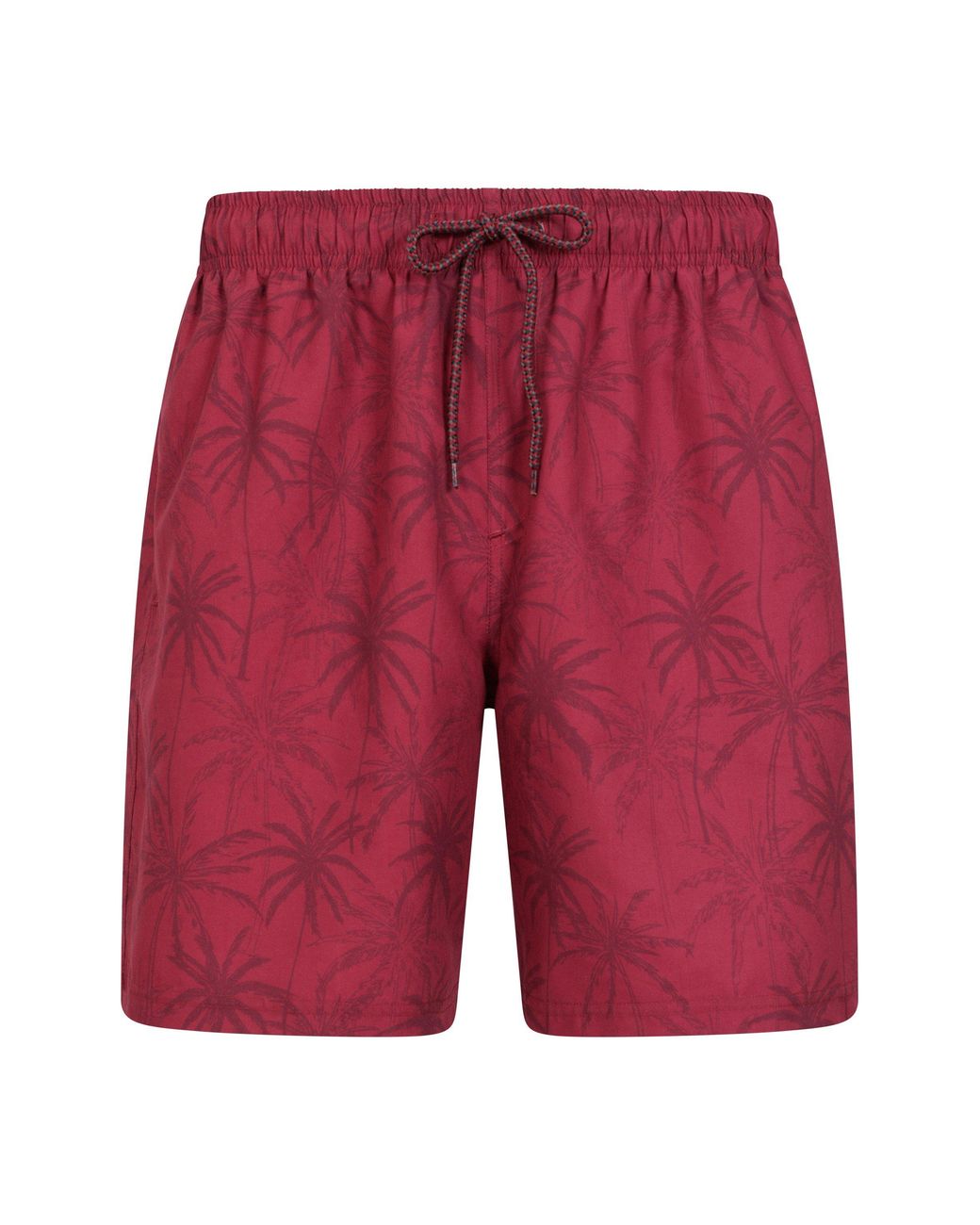 Mountain Warehouse Red 'Aruba' Printed Swim Shorts Drawstring Quick Drying Swimming Trunks for men