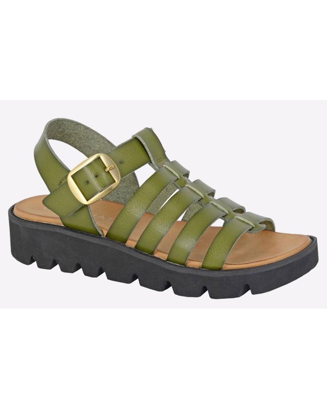 Cipriata Green Azia Wedge Sandal