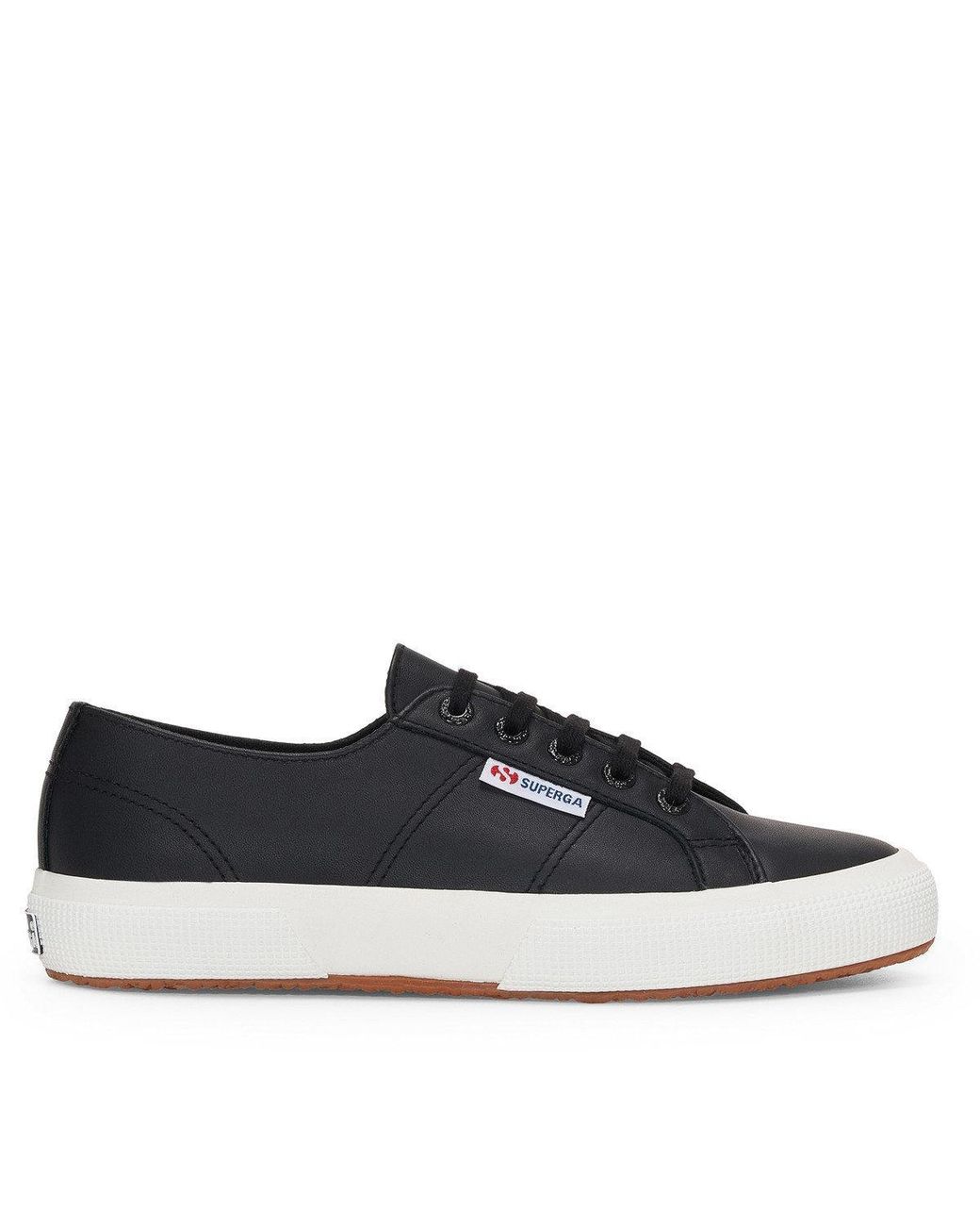 Superga Blue Adult 2750 Nappa Leather Trainers /Avorio)