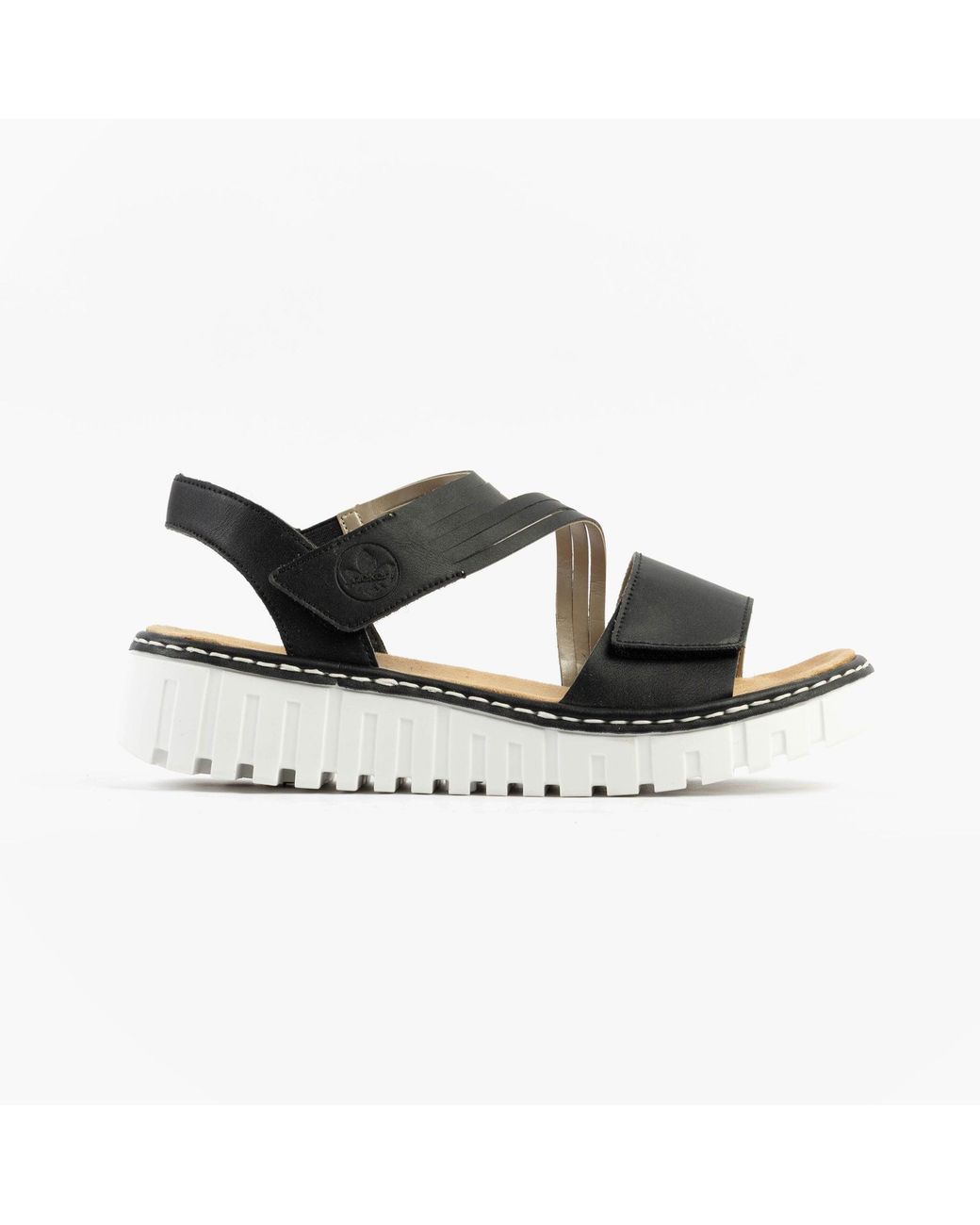 Rieker Black V1364-00 Sandals
