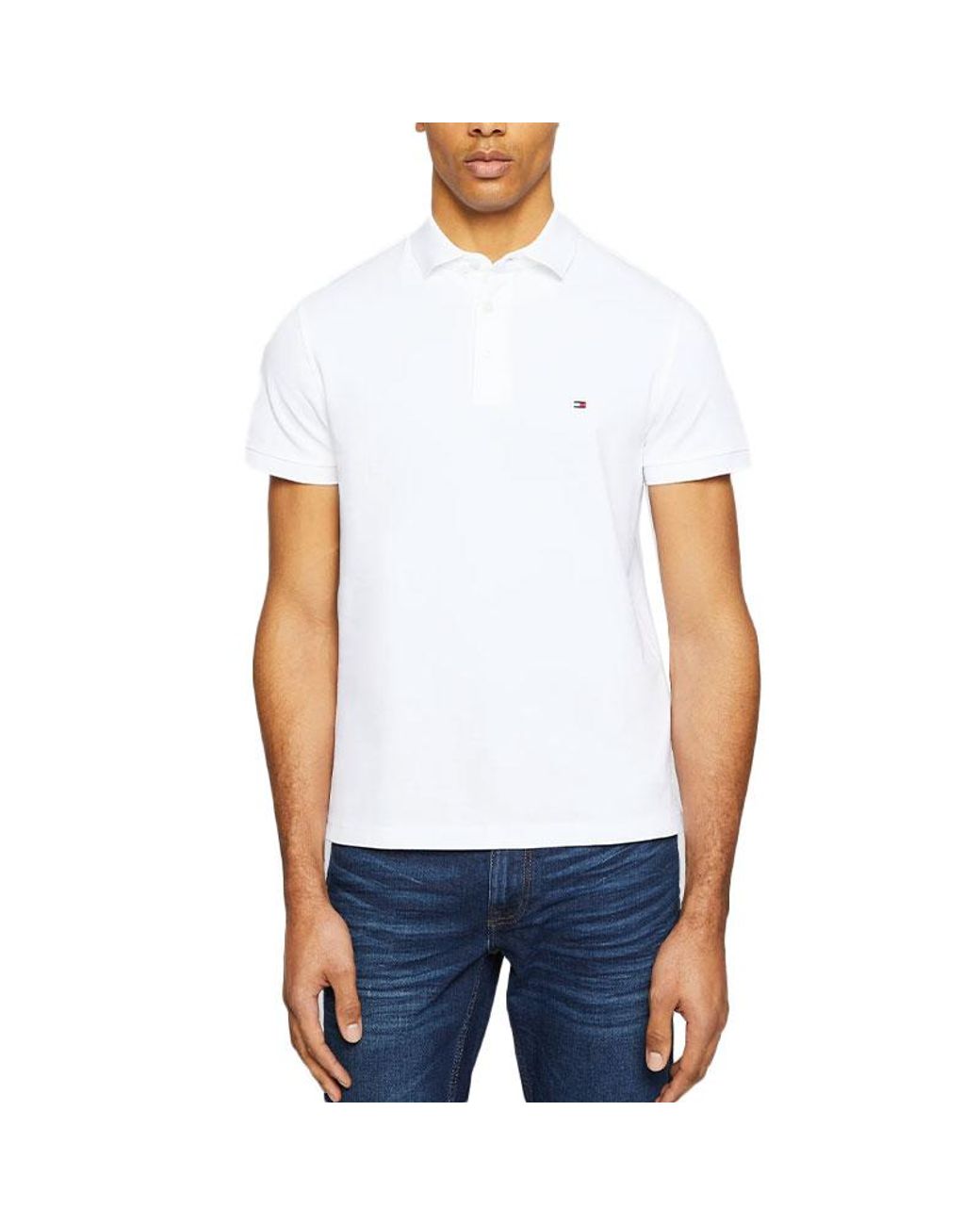 Tommy Hilfiger White Core Polo Shirts for men