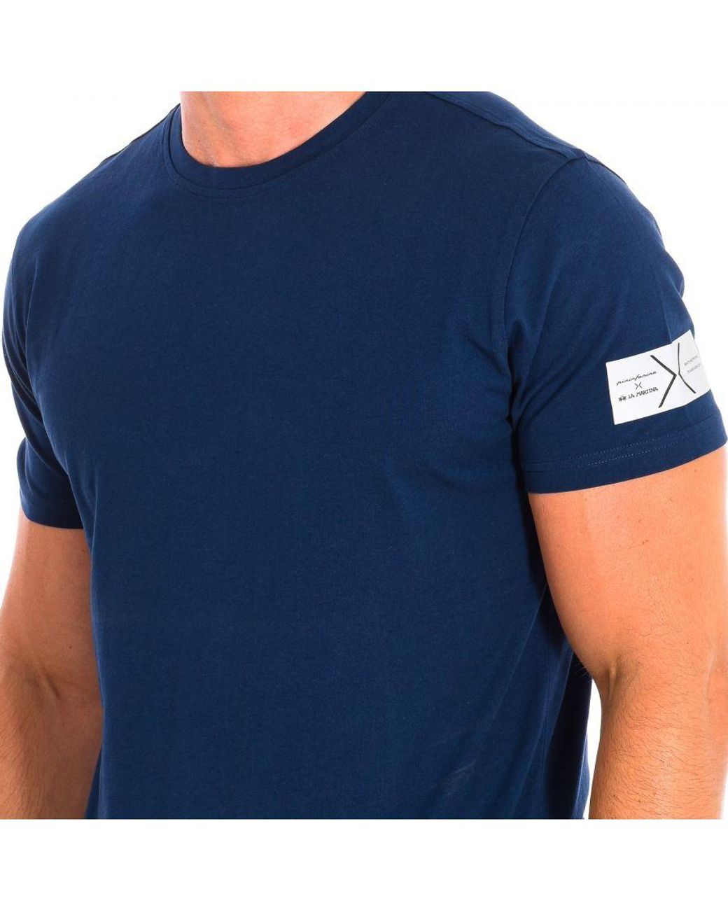 La Martina Blue Short Sleeve T-Shirt Tmrp60-Js332 for men