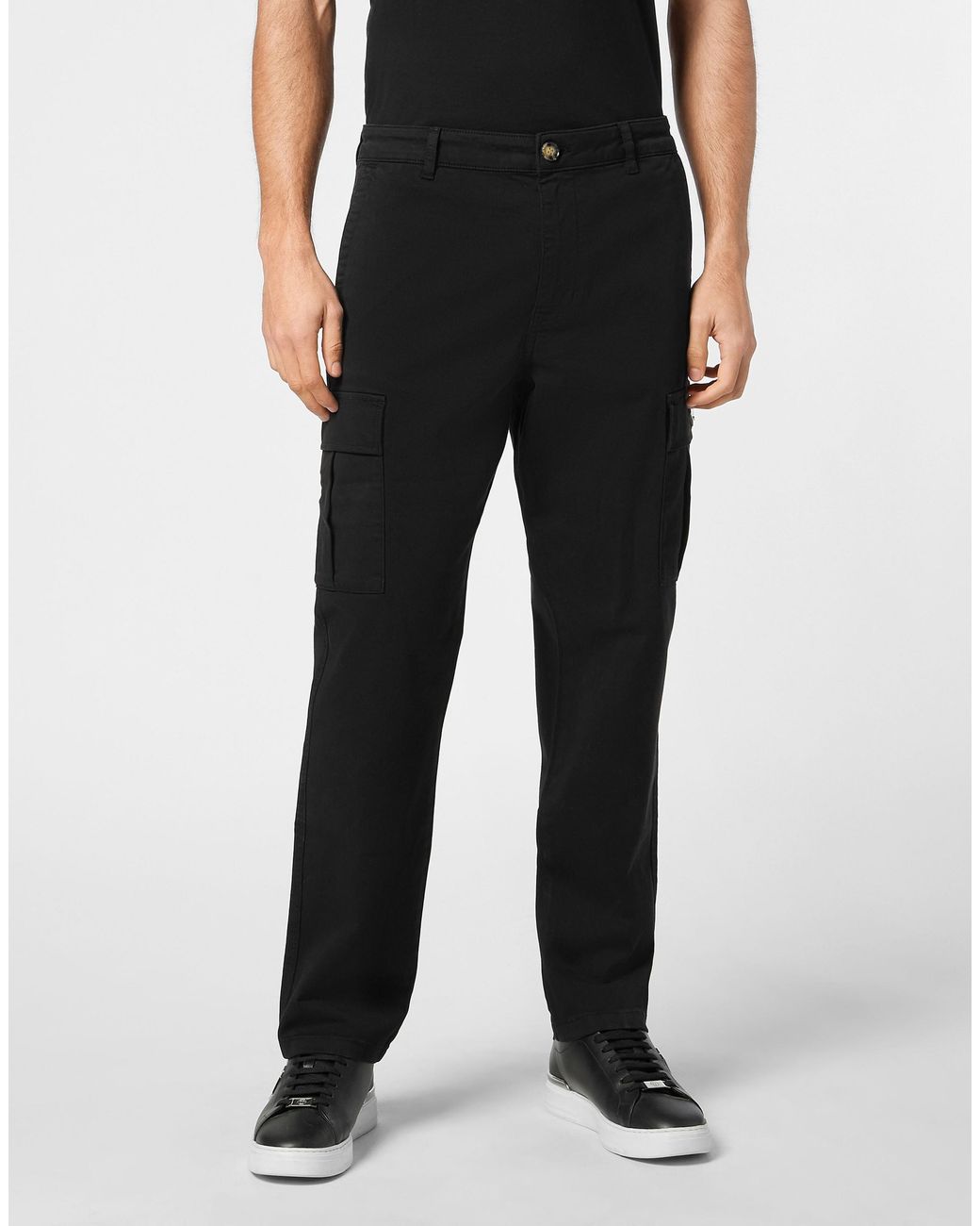 Philipp Plein Broek Cargo Pasvorm in het Black voor heren