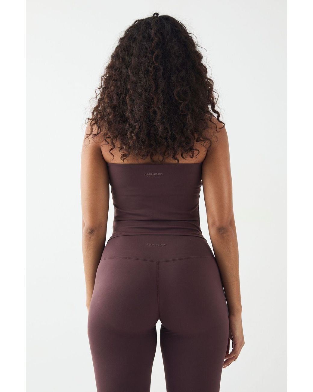 DSGN Studio Purple Sports Sculpt Detail Padded Halterneck Top