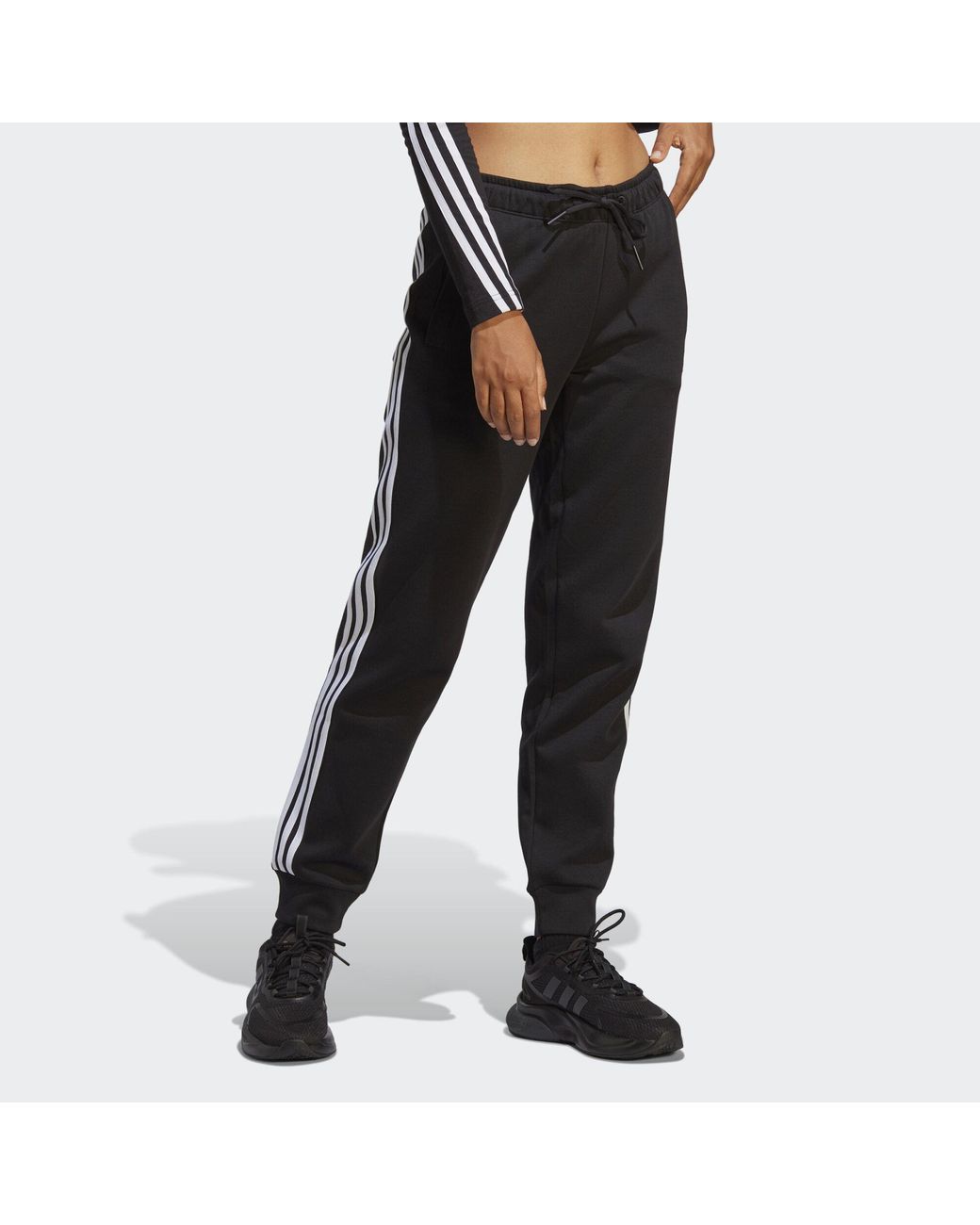 Adidas Black Future Icons 3-Stripes Regular Pants