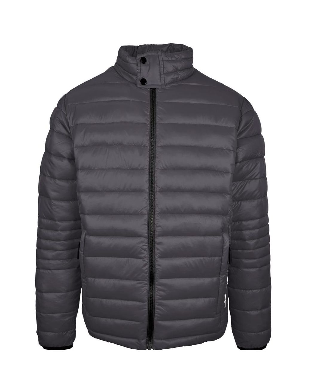 Philipp Plein Gray Plain Padded Jacket for men