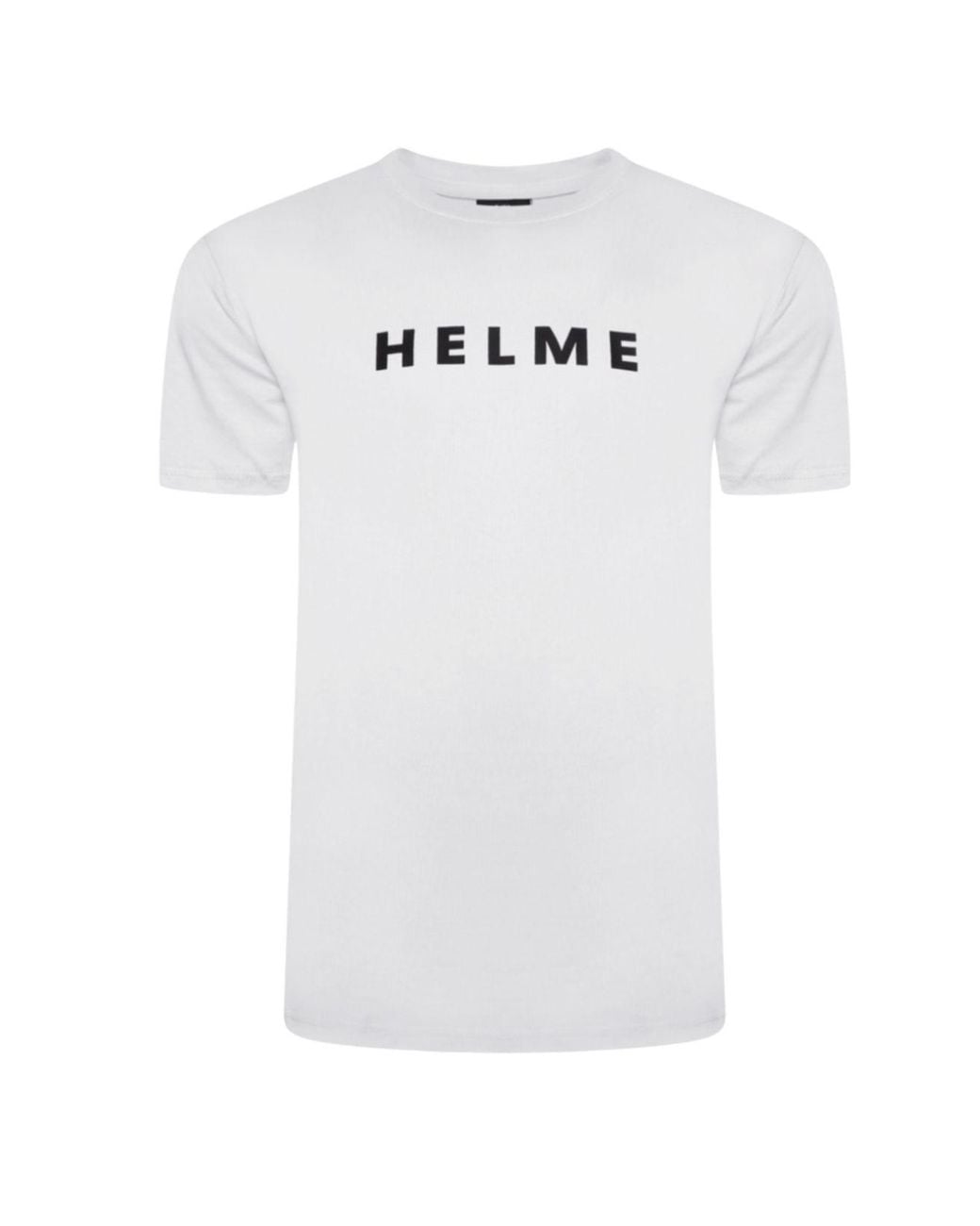 Helm White Short Sleeve T-Shirt 100% Cotton Crew Neck for men