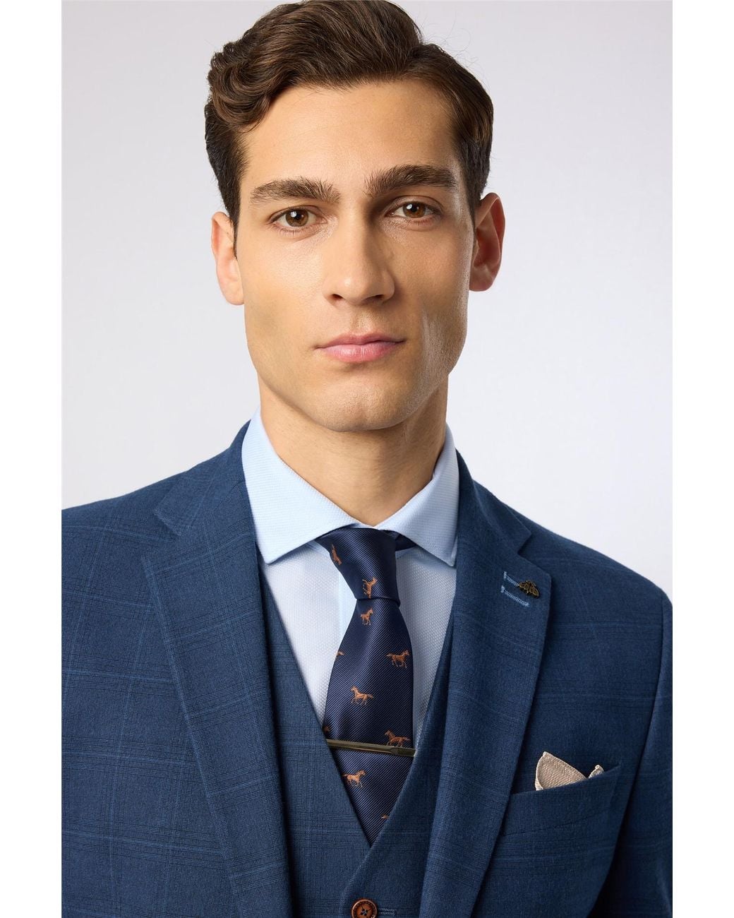 Antique Rogue Blue Patterned Tie for men