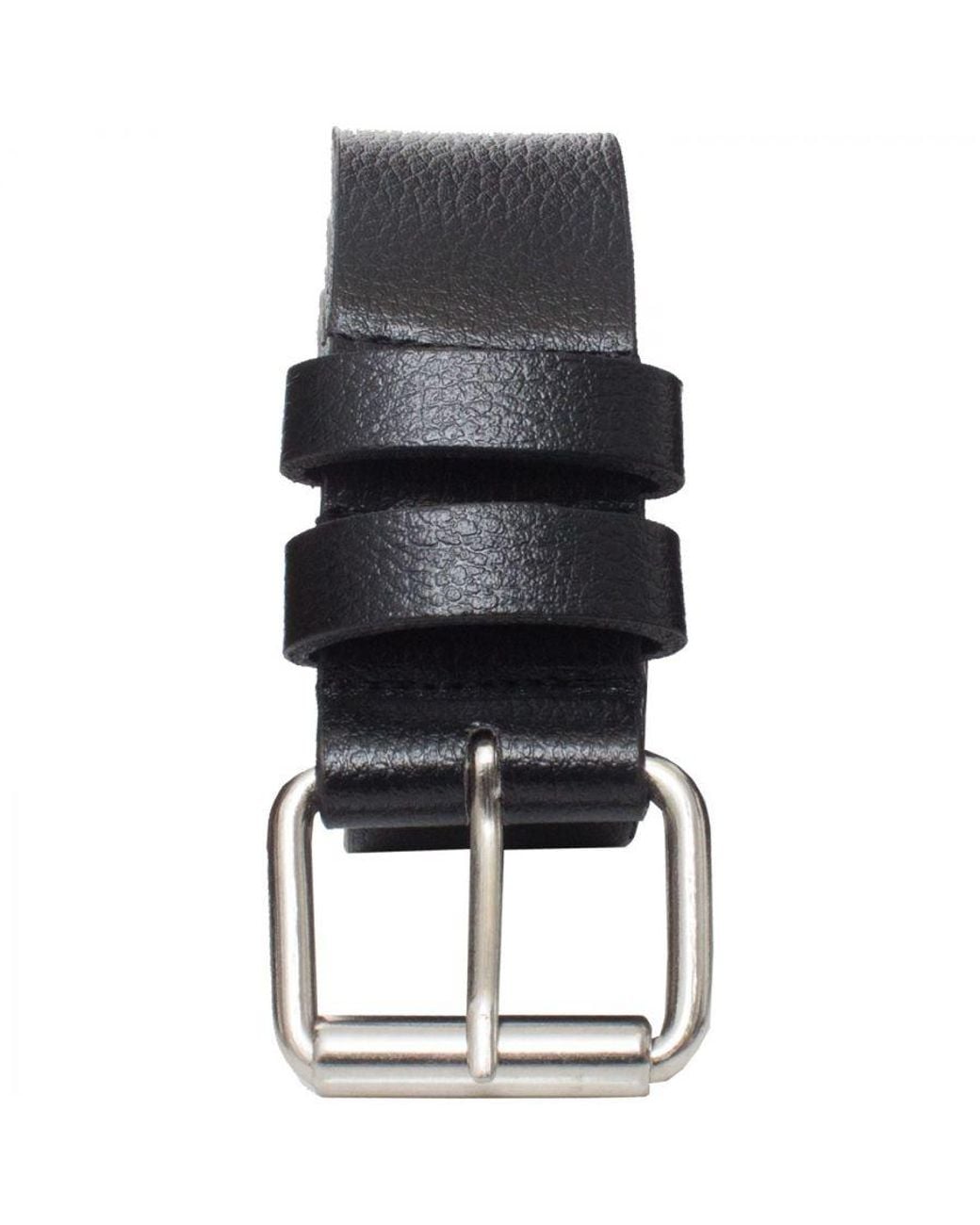 Kruze By Enzo Black Leather Belt for men