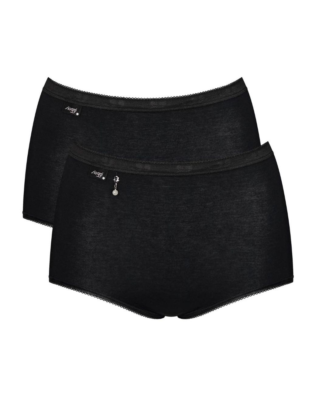 Sloggi Black Basic+ Maxi 2 Pack Briefs