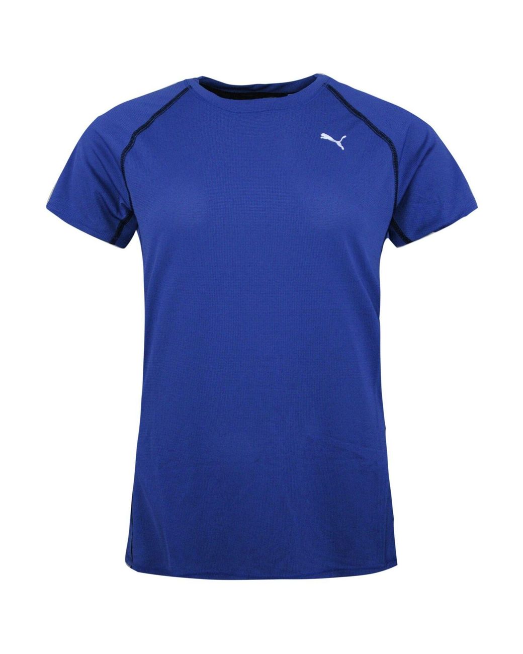 PUMA Blue Pe Running Short Sleeve Tee Gym Fitness Crew Neck Top 513813 09 Cotton