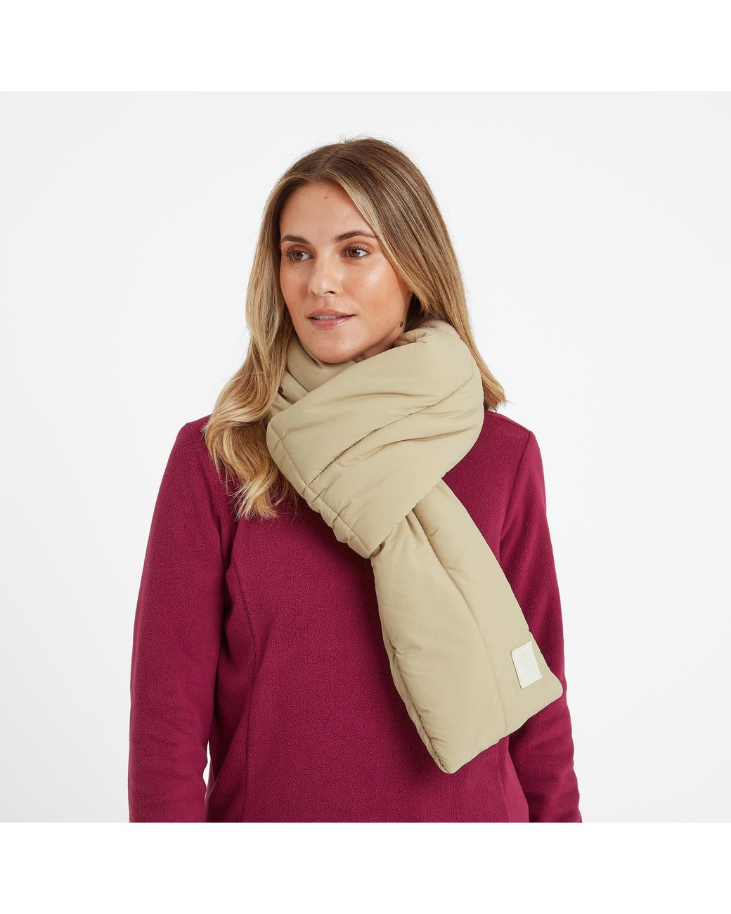 TOG24 Pink Clough Padded Scarf Taupe