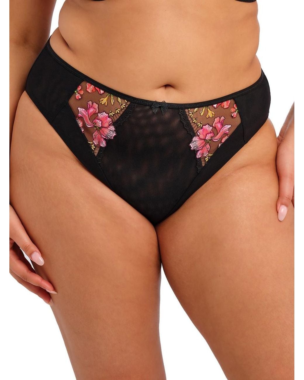 Elomi Black Teagan High Leg Brief