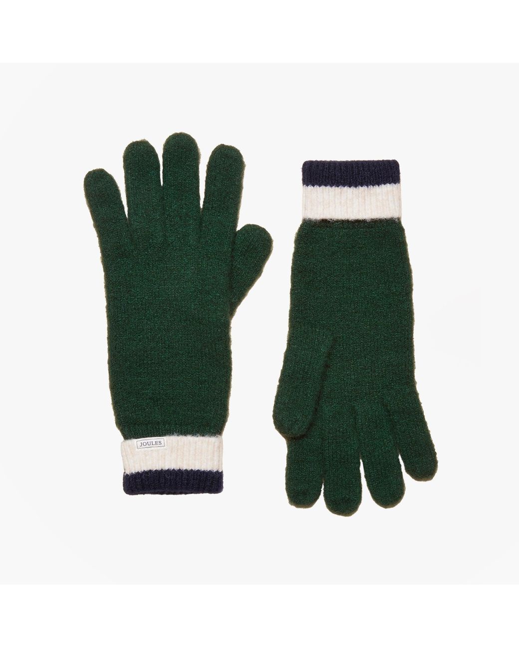 Joules Green Popley Stripe Gloves