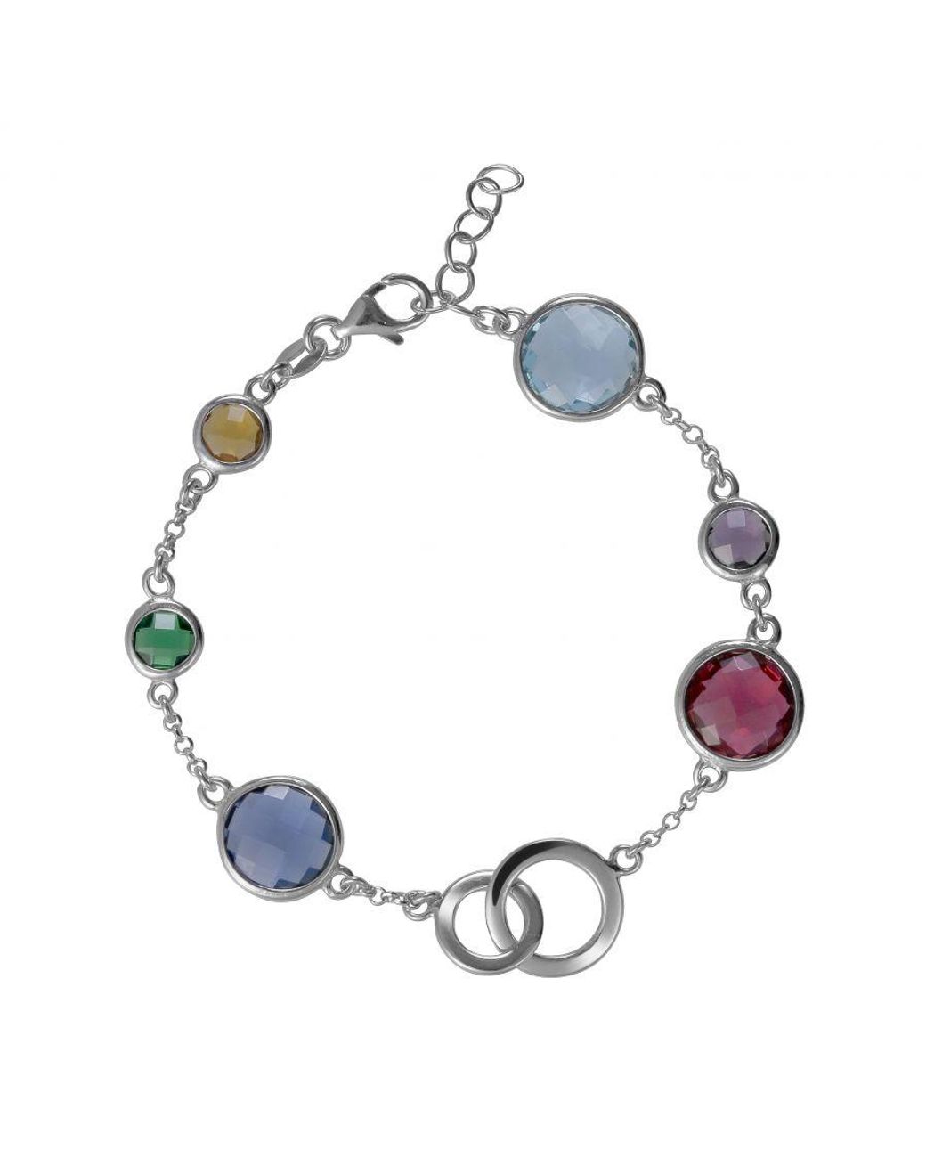 Orphelia Metallic 'Eloise' 925 Sterling Set: Bracelet + Necklace