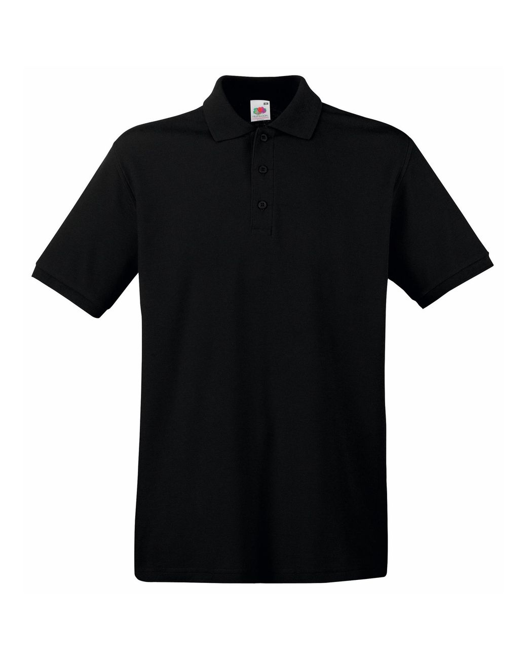 Fruit Of The Loom Black Premium Short Sleeve Polo Shirt for men