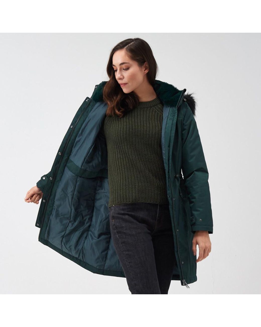Regatta Blue Lellani Waterproof Insulated Parka Coat