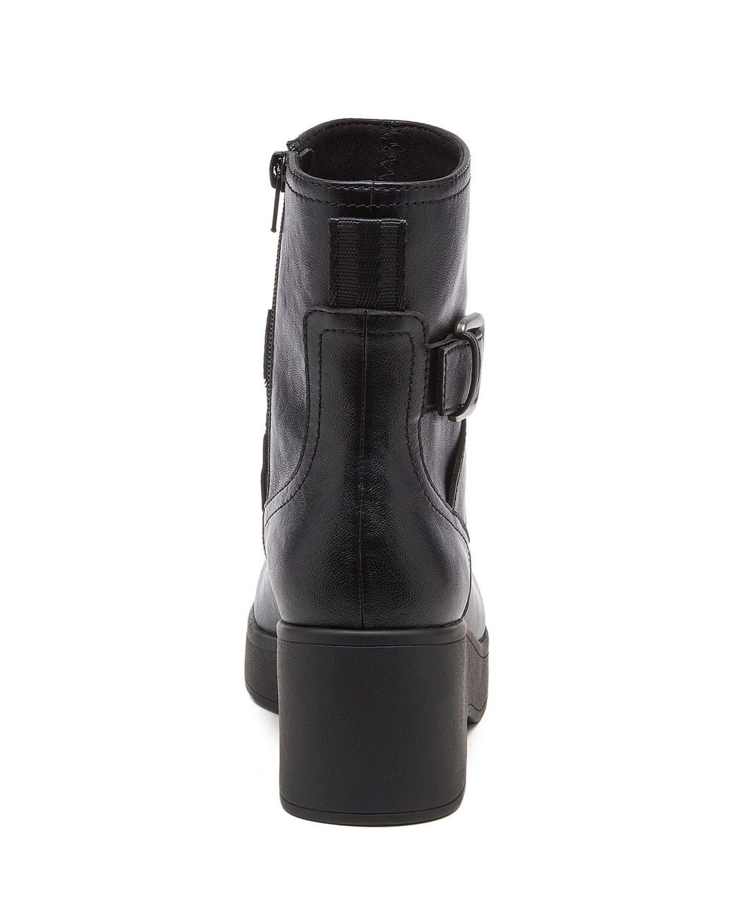 Rocket Dog Black Jimmy Bangor Polyurethane Heeled Ankle Boots Pu