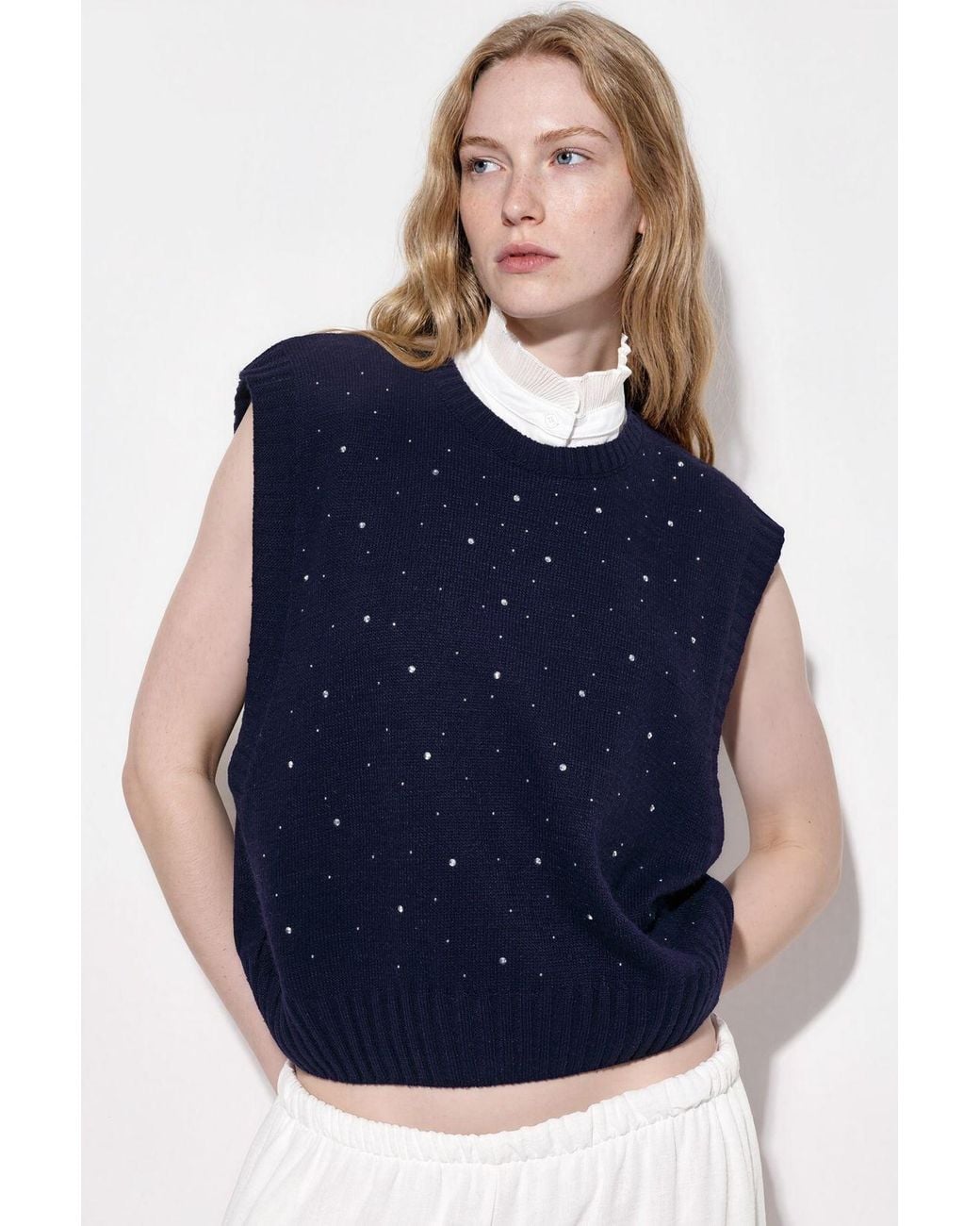 Hiccup Blue Embellished Sweater