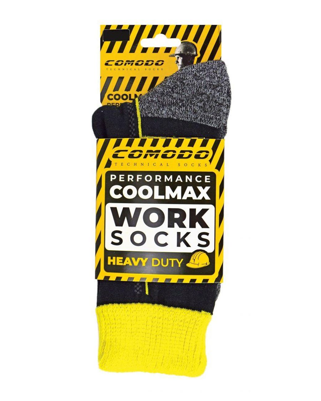 Comodo Black Coolmax Work Socks for men