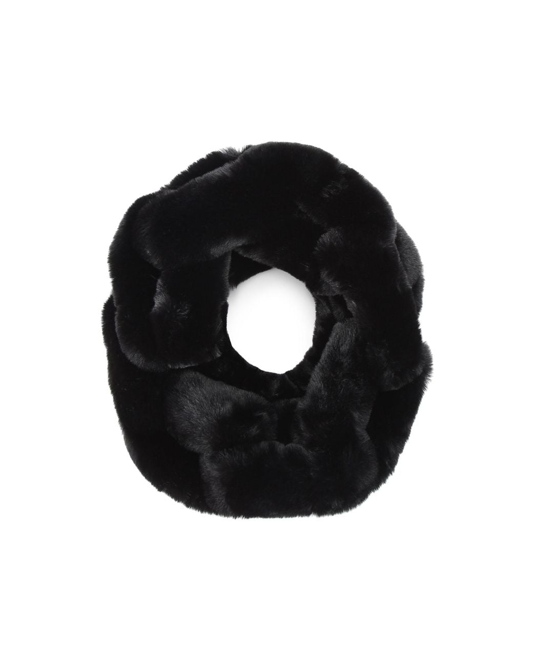 Kurt Geiger Black Faux Fur Chain Scarf