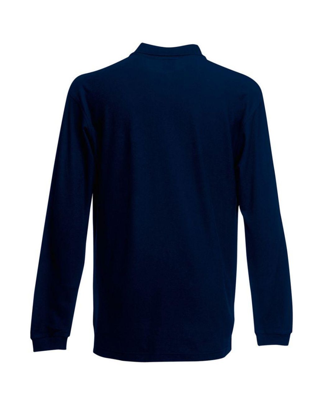 Fruit Of The Loom Blue Premium Long Sleeve Polo Shirt for men