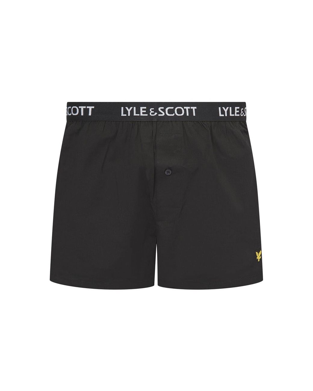 Lyle & Scott Green And 2 Pack Woven Plain Design Boxer Shorts for men