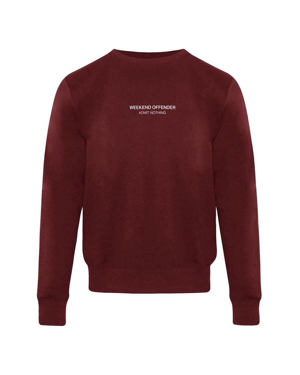 Weekend Offender Red Logo Wine Sweater for men