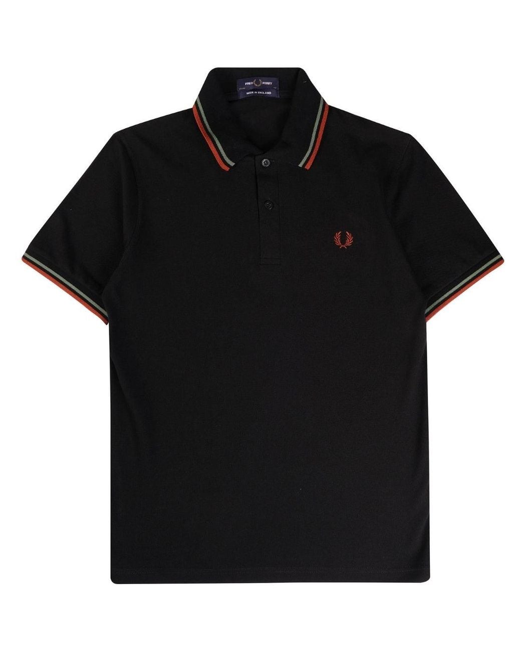 Fred Perry Black And Twin Tipped Polo Shirt Cotton for men