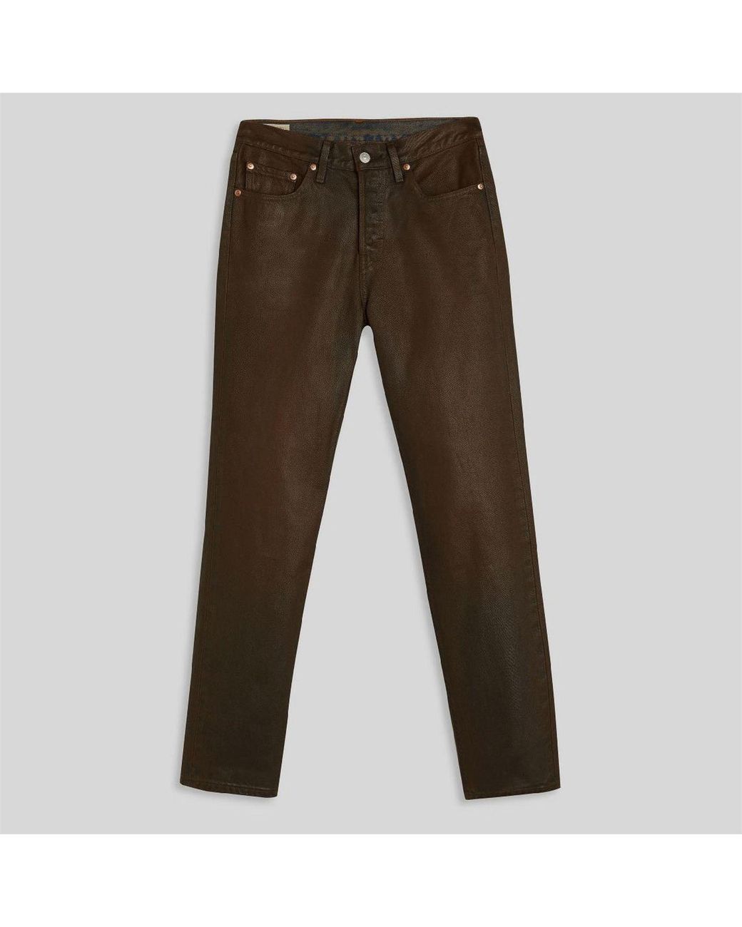 Levi's Brown Levi's 501 Straight Leg Five Pocket Jeans