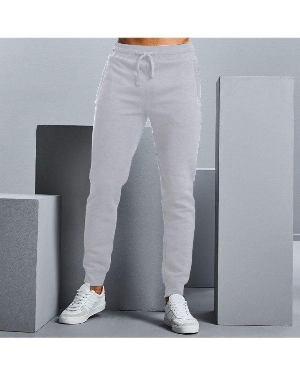 Russell Gray Authentic Jogging Bottoms (Light Oxford) for men