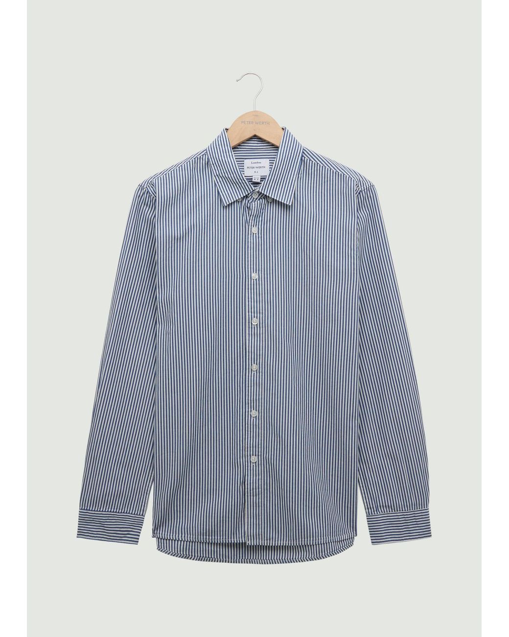 Peter Werth Blue Beasley Ls Shirt for men