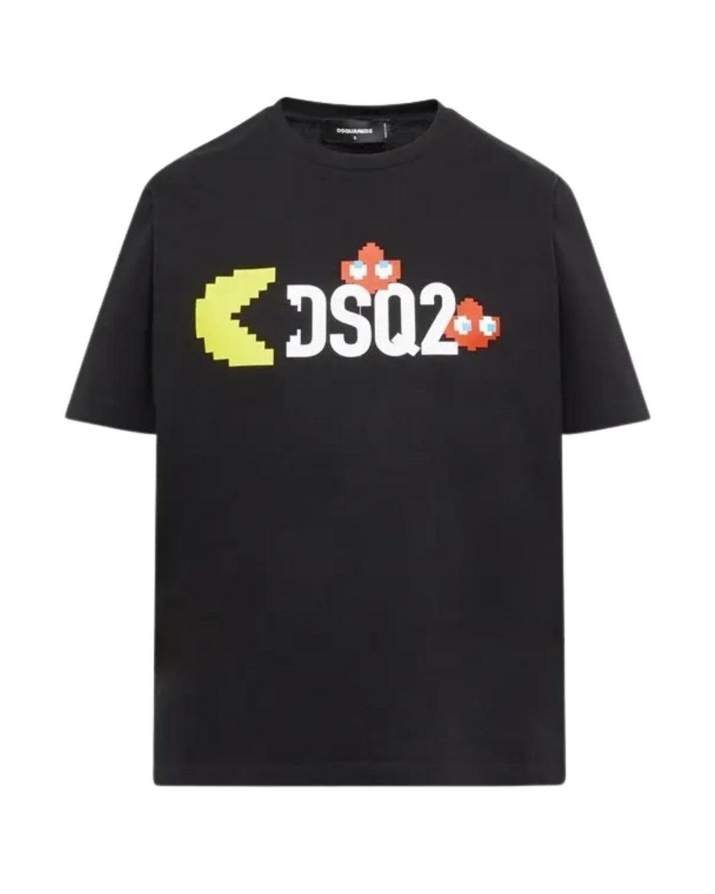 DSquared² Black Pac Dsq2 Logo T-Shirt Cotton for men