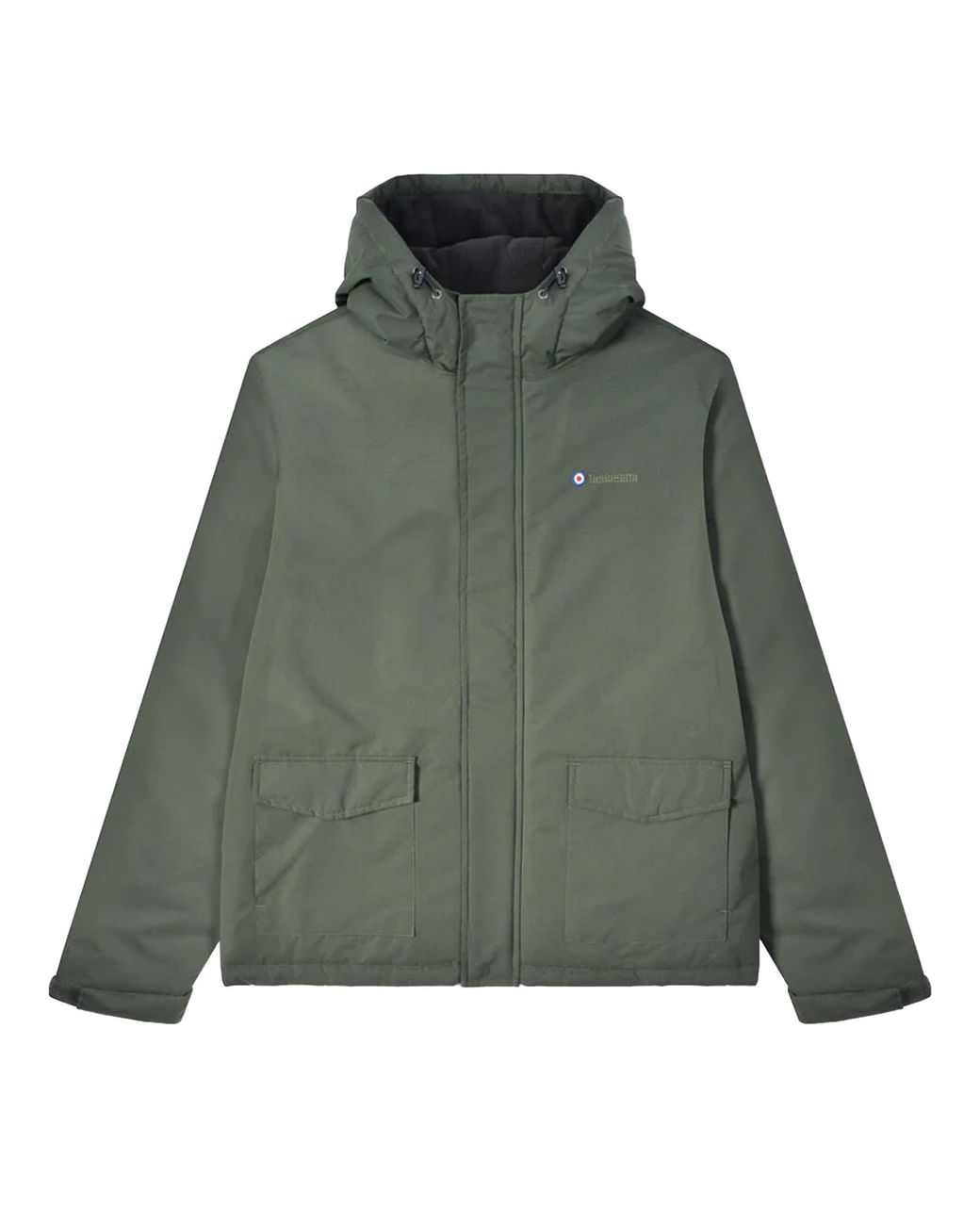 Lambretta Green Aw25 Hooded Padded Jacket for men