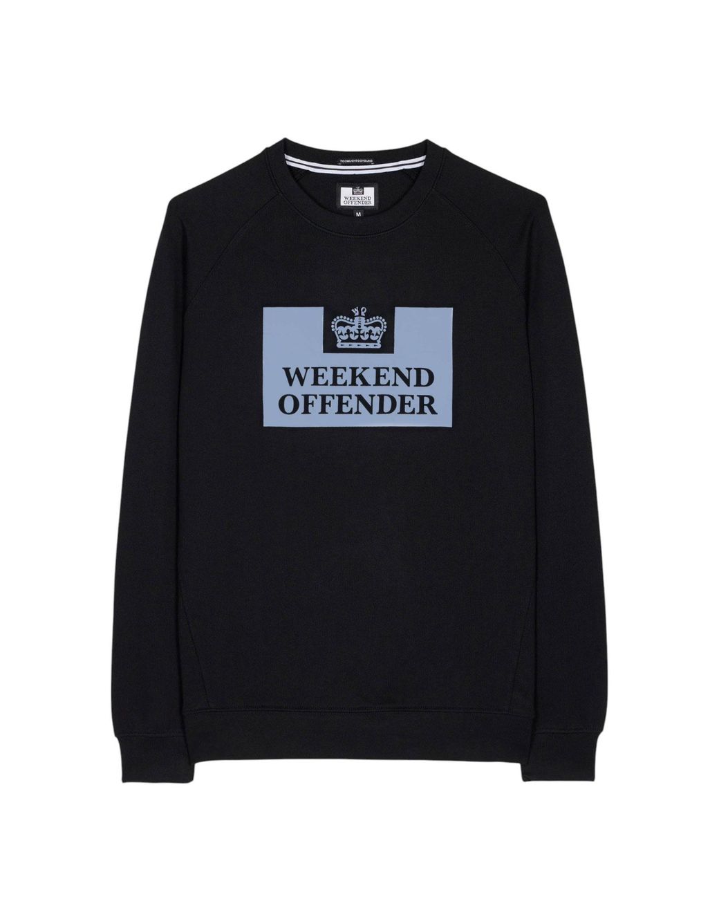 Weekend Offender Black Sweatshirt Penitentiary Crew Neck Pullover Casual Cotton for men