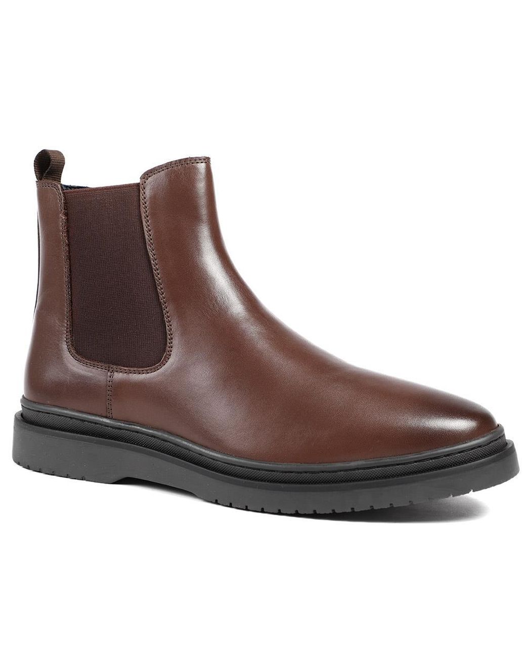 Jones Bootmaker Brown Gregory Warm Lined Leather Chelsea Boots for men