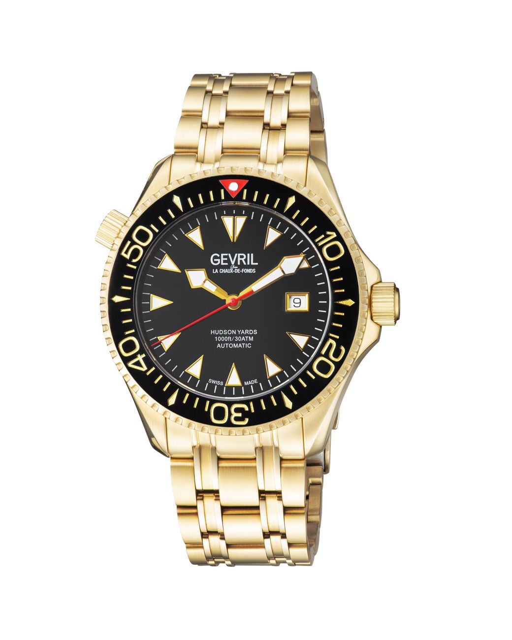Gevril Metallic Hudson Yards Dial Swiss Automatic 3 Hands, Sellita Sw200 Movement Watch Stainless Steel for men
