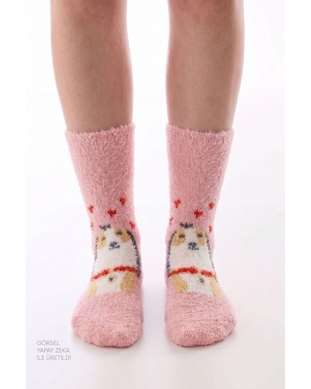 Penti Pink Cuteness Dog Pattern Crew Socks