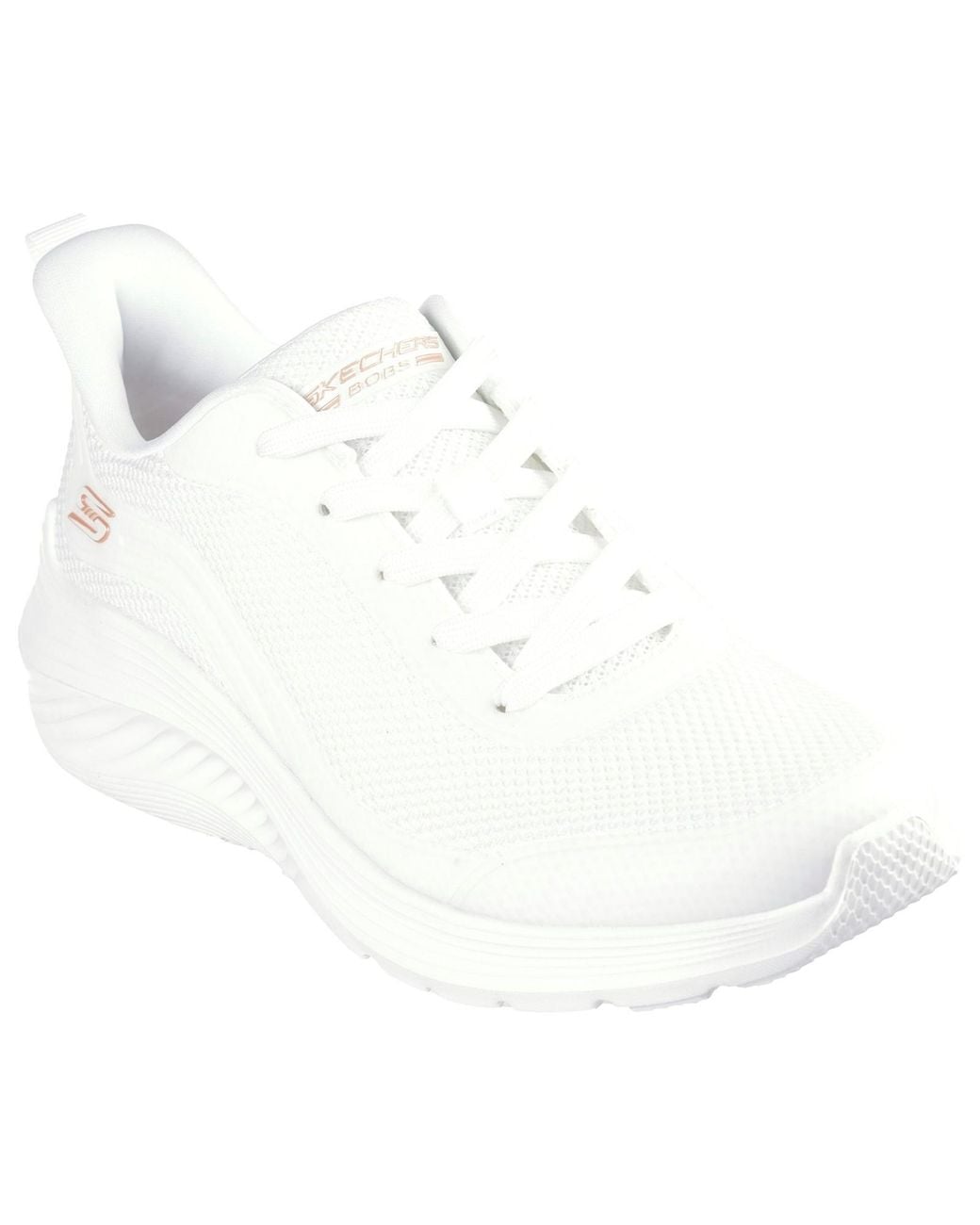 Skechers White Bobs Squad Waves Still Wading 117483-Wht Lace Up Shoes