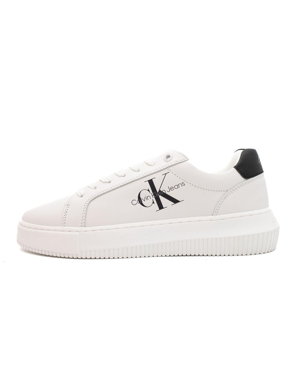 Calvin Klein White Ck Chunky Cupsole Mono Sneakers
