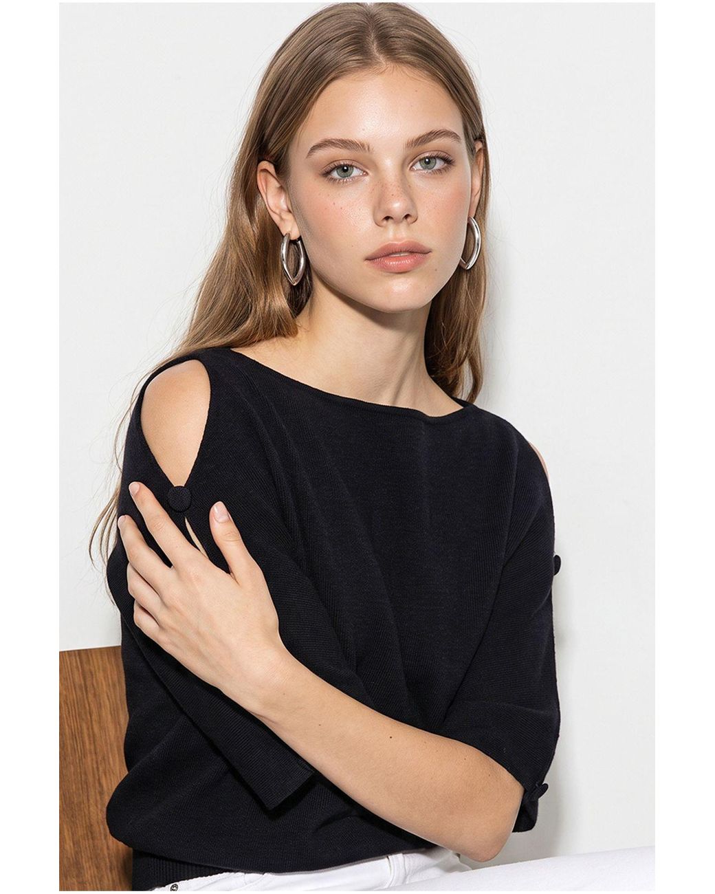 Bianco Lucci Black Blouse
