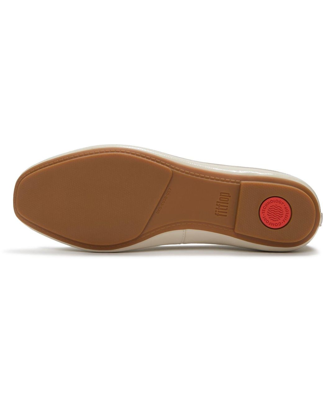 Fitflop Natural Delicato Bow Leather Hazy Flats