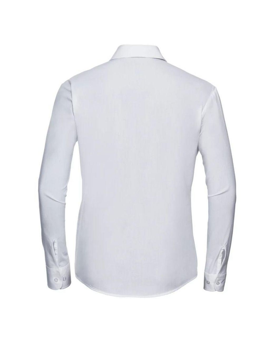 Russell Blue Collection /Ladies Cotton Poplin Easy-Care Long-Sleeved Formal Shirt