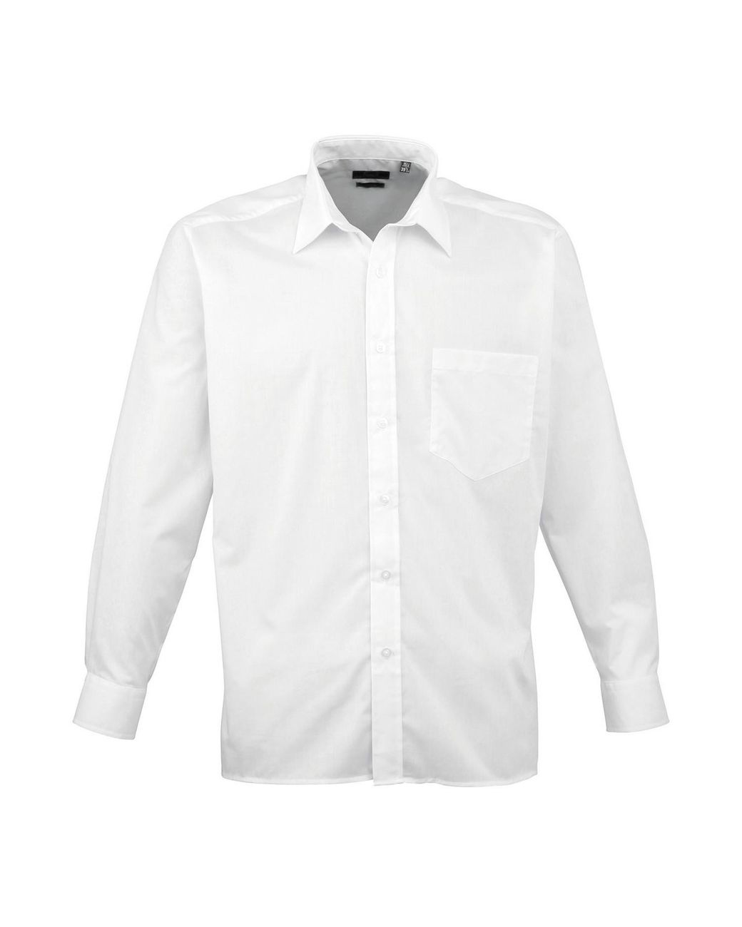PREMIER White Poplin Long-Sleeved Shirt for men