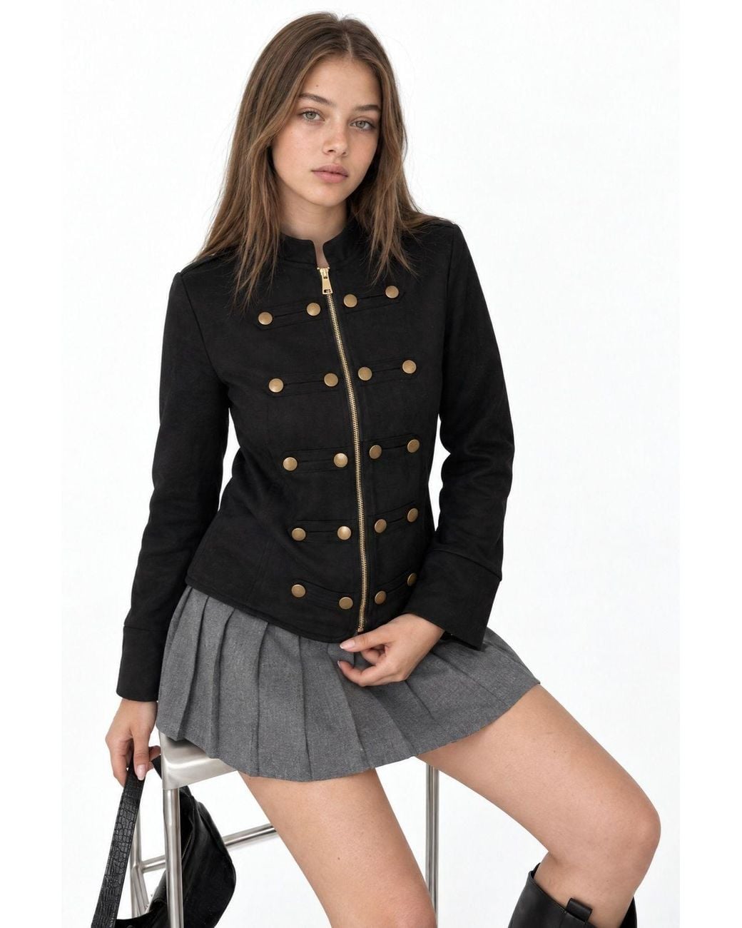 puka Black Fitted Jacket