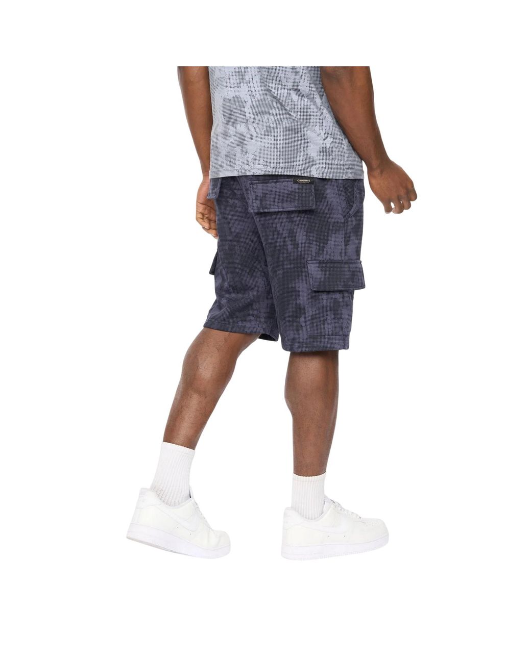 Crosshatch Blue Bardon Camo Cargo Shorts Camo) for men