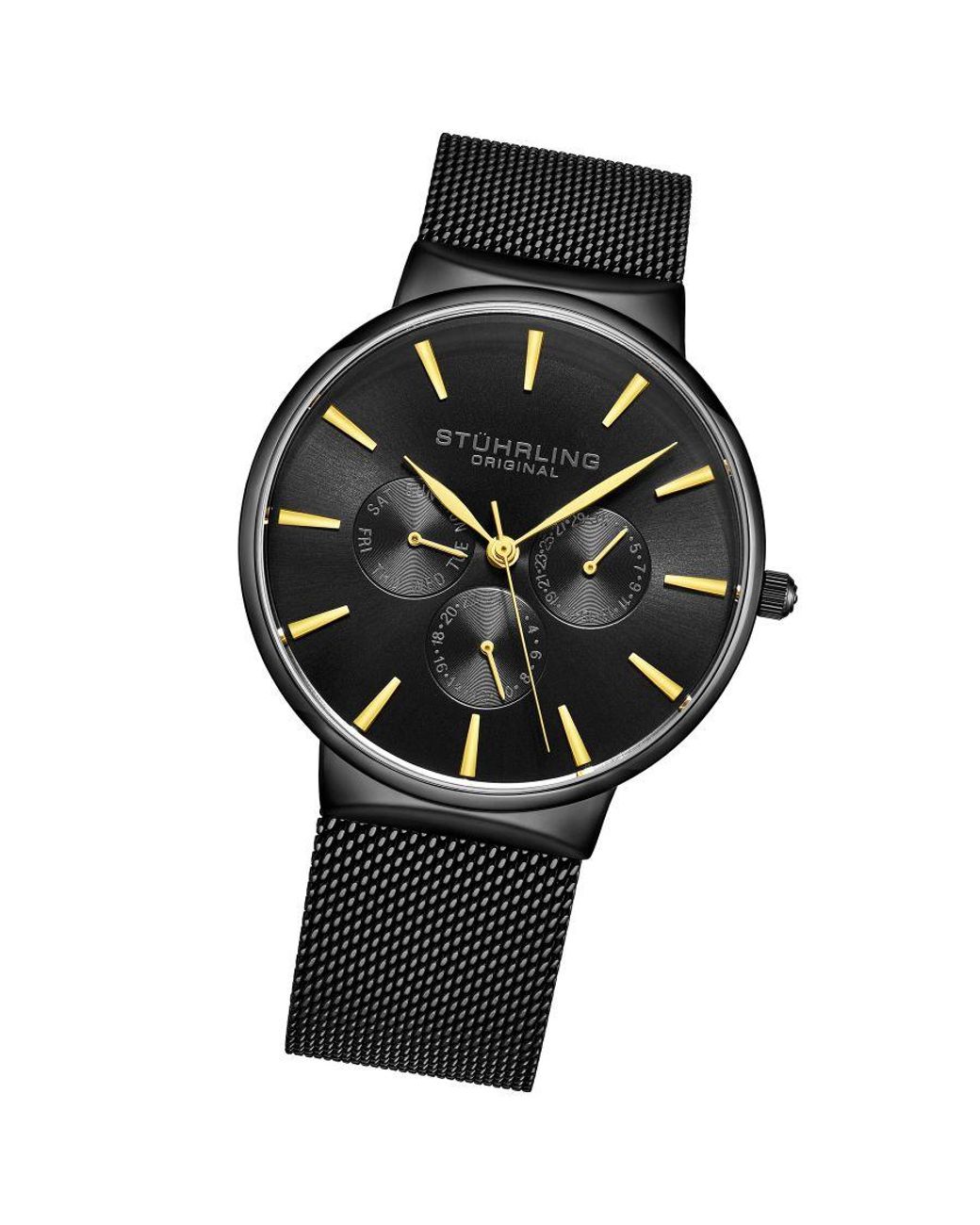 Stuhrling Black Monaco Quartz 39Mm for men