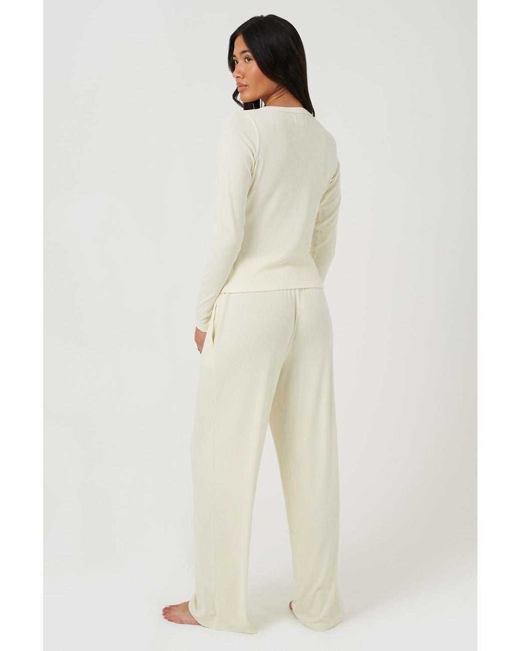 Brave Soul Natural Soft Touch V-Neck Pyjama Set