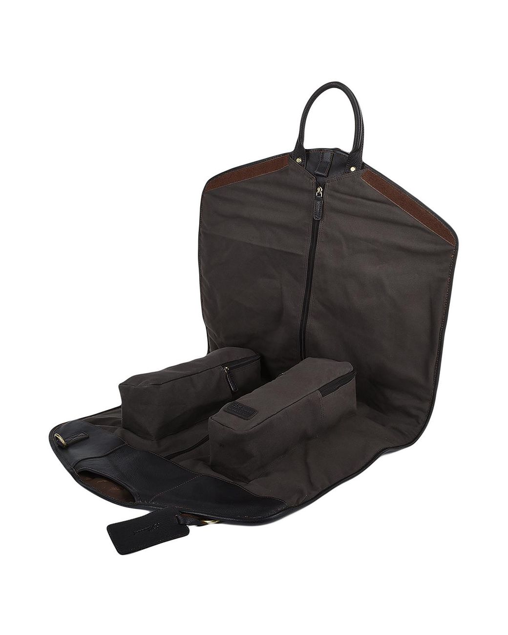 Ashwood Leather Black 'Matteo' Real Suit Carrier Harper for men
